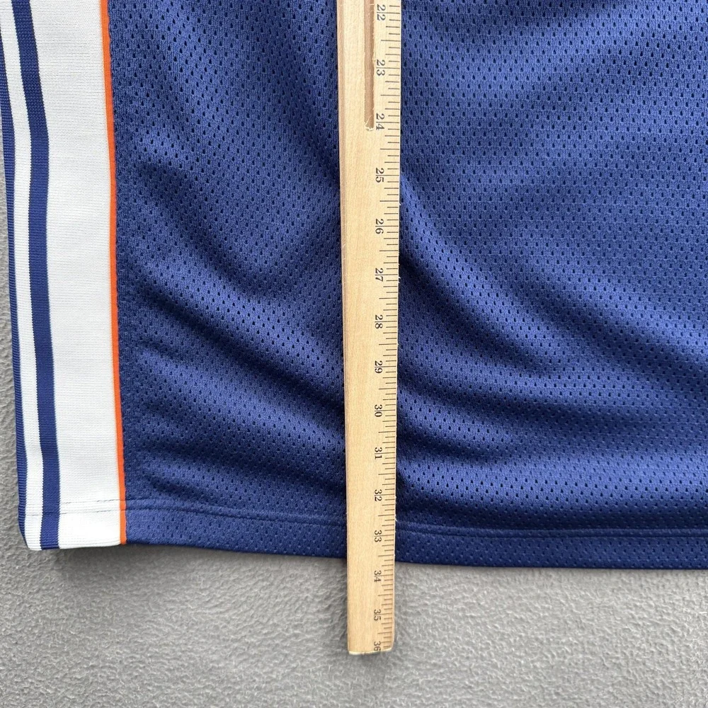 Adidas Tank Shirt Mens 2XL Tall Blue Mesh Striped Basketball Jersey Performance